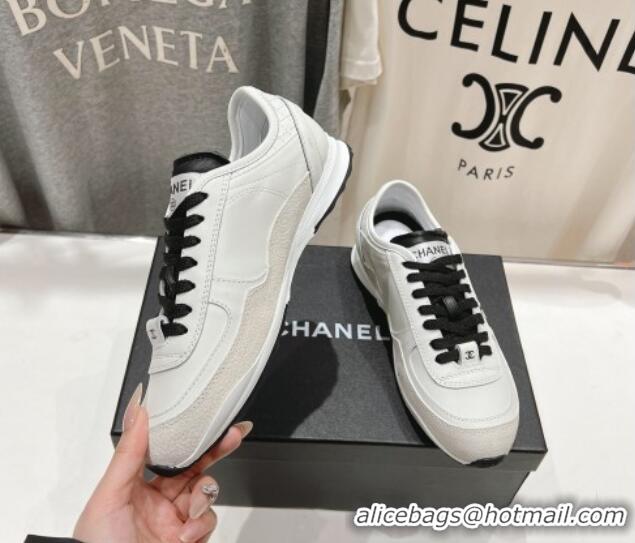 Perfect Chanel Calfskin Sneakers White 2025 G46372