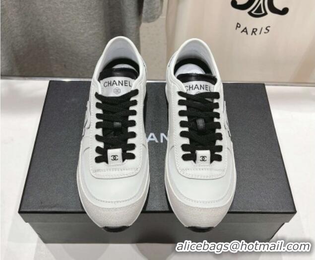 Perfect Chanel Calfskin Sneakers White 2025 G46372