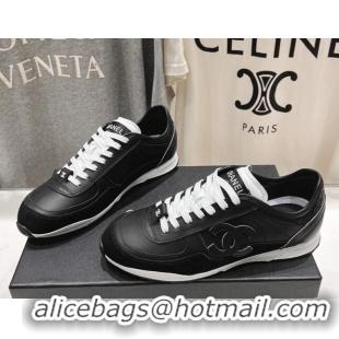 Good Quality Chanel Calfskin Sneakers Black 2025 G46372 