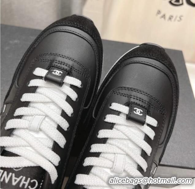 Good Quality Chanel Calfskin Sneakers Black 2025 G46372 