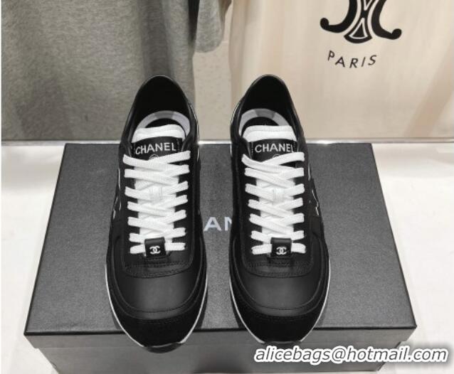 Good Quality Chanel Calfskin Sneakers Black 2025 G46372 