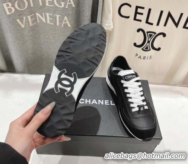Good Quality Chanel Calfskin Sneakers Black 2025 G46372 