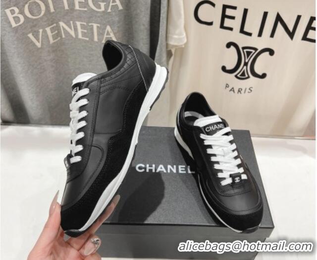 Good Quality Chanel Calfskin Sneakers Black 2025 G46372 
