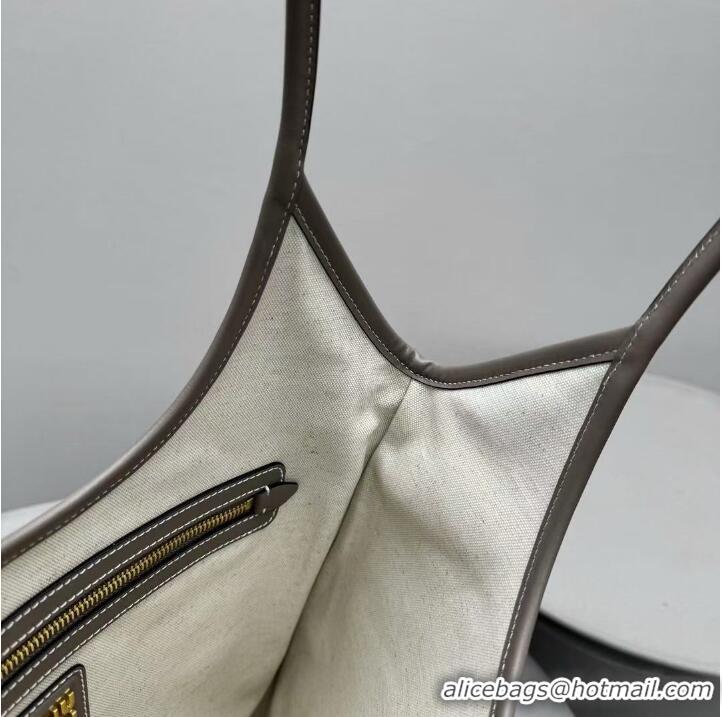 Best Product Miu Miu IVY Calfskin Leather Tote Bag 5BG231 Grey