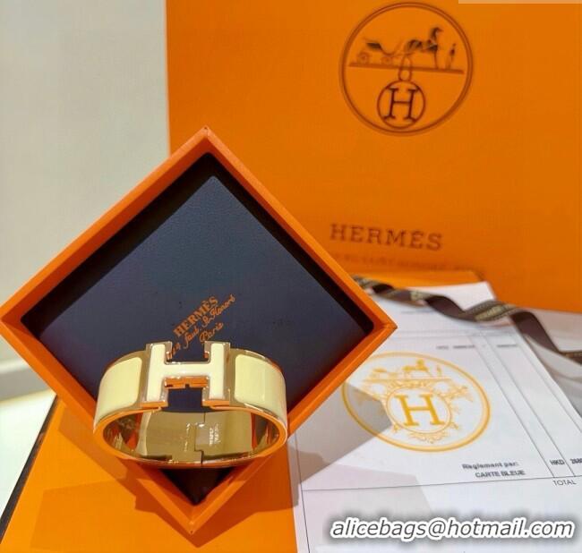 Grade Design Hermes Clic H Wide Bracelet 2cm H022817 Yellow 2025