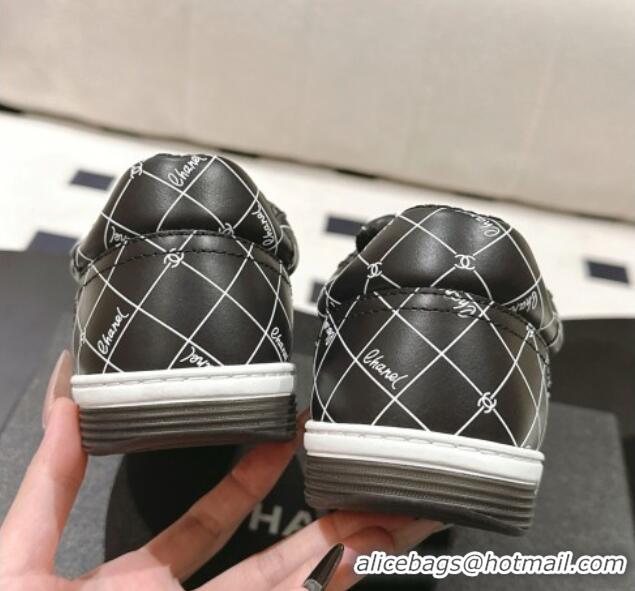 Cheap Price Chanel Ban'x Check Silky Calfskin Sneakers Black2 2025 CH041714