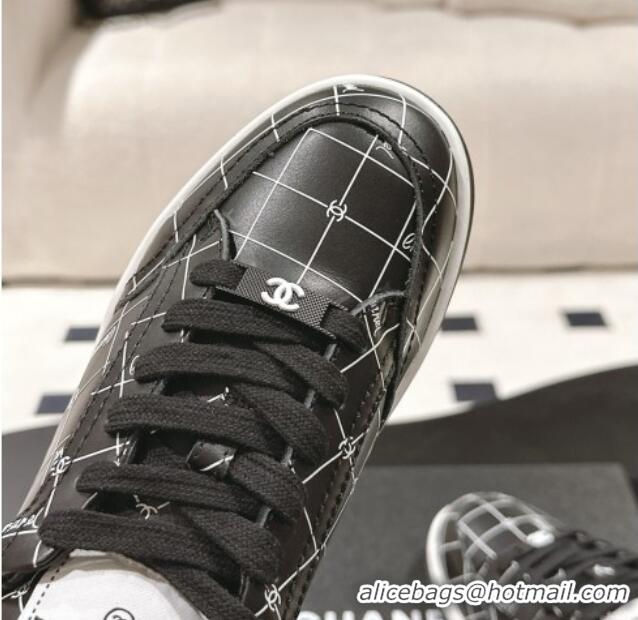 Cheap Price Chanel Ban'x Check Silky Calfskin Sneakers Black2 2025 CH041714
