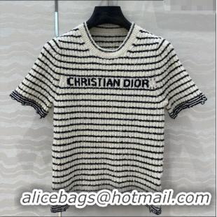 Well Crafted Dior Knit Short-sleeved Sweater D041006 Beige 2025