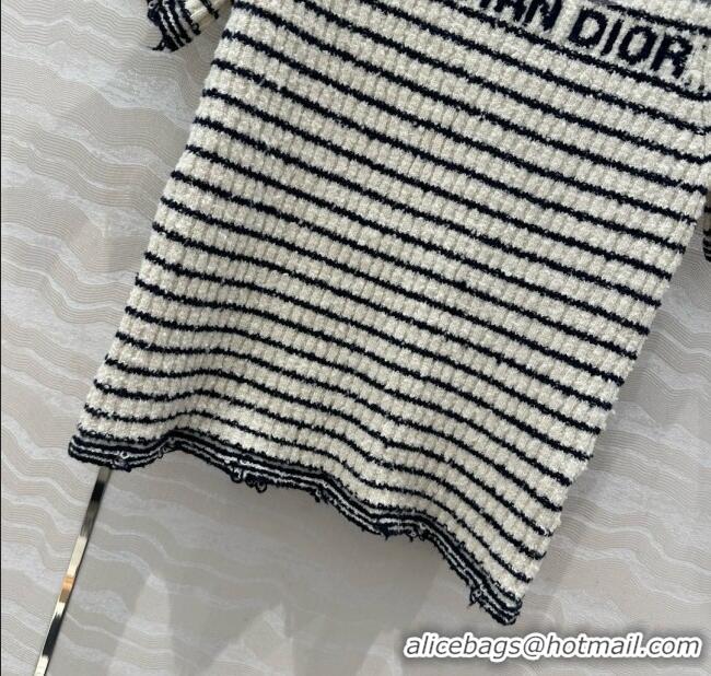 Well Crafted Dior Knit Short-sleeved Sweater D041006 Beige 2025