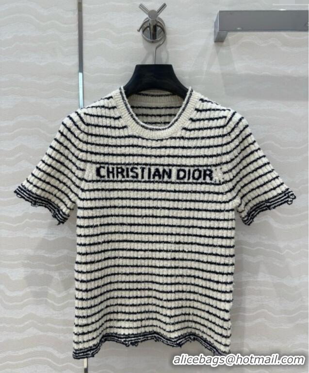 Well Crafted Dior Knit Short-sleeved Sweater D041006 Beige 2025