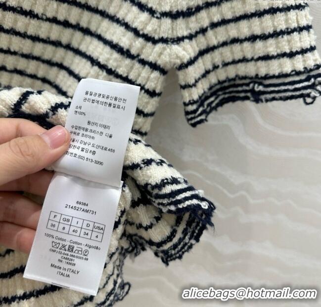 Well Crafted Dior Knit Short-sleeved Sweater D041006 Beige 2025