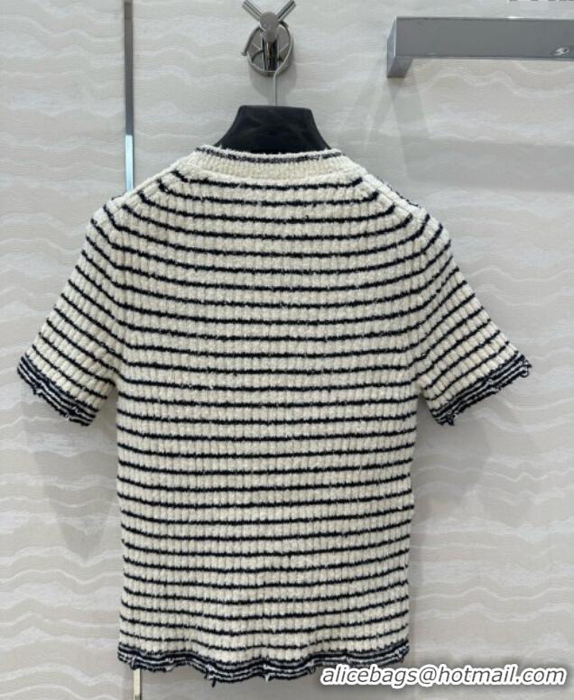 Well Crafted Dior Knit Short-sleeved Sweater D041006 Beige 2025