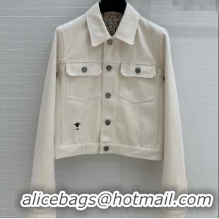 Buy Fashionable Dior Denim Jacket D041008 Beige 2025