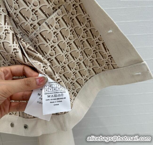 Buy Fashionable Dior Denim Jacket D041008 Beige 2025