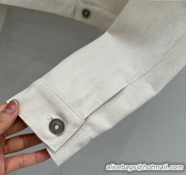 Buy Fashionable Dior Denim Jacket D041008 Beige 2025