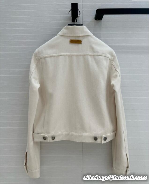 Buy Fashionable Dior Denim Jacket D041008 Beige 2025