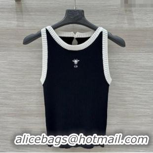Shop Grade Dior Tencel & Cotton Vest 0411 Black 2025