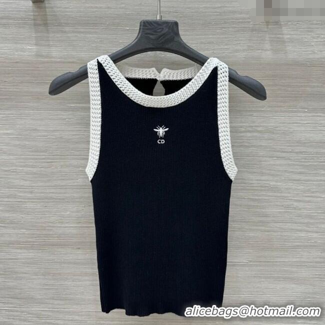 Shop Grade Dior Tencel & Cotton Vest 0411 Black 2025