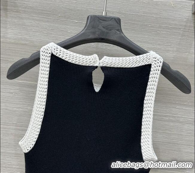 Shop Grade Dior Tencel & Cotton Vest 0411 Black 2025