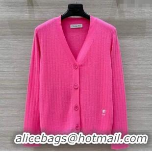 Good Product Dior Wool and Cashmere Cardigan 0411 Dark Pink 2025