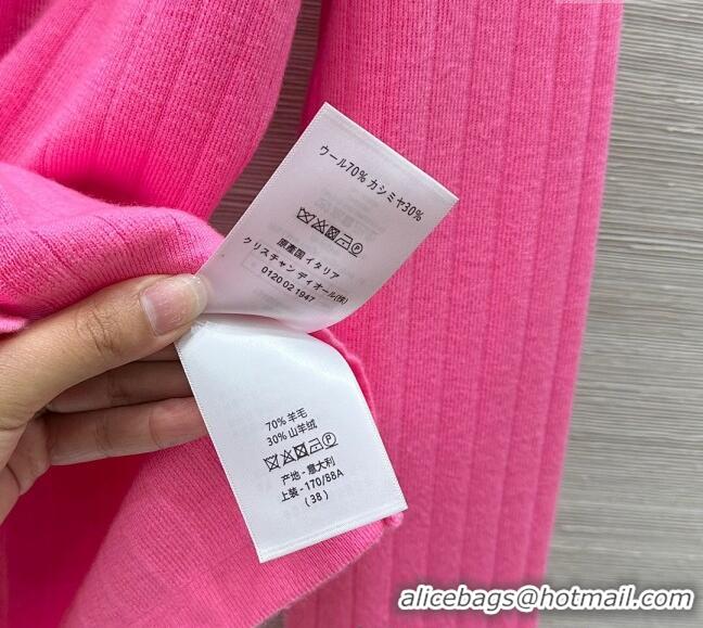 Good Product Dior Wool and Cashmere Cardigan 0411 Dark Pink 2025