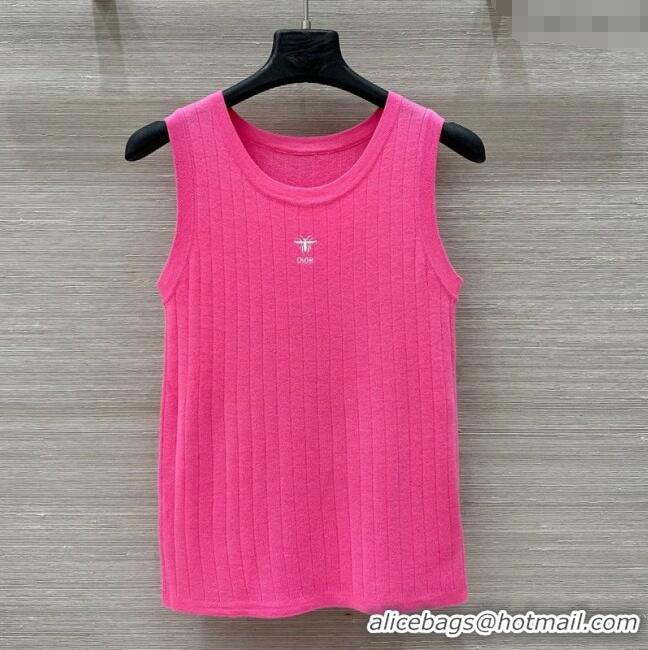 ​Big Discount Dior Wool and Cashmere Vest 0411 Dark Pink 2025