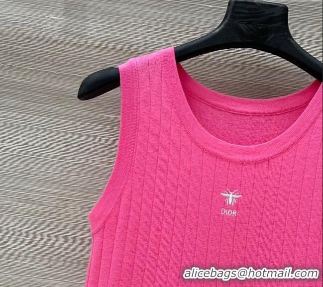 ​Big Discount Dior Wool and Cashmere Vest 0411 Dark Pink 2025