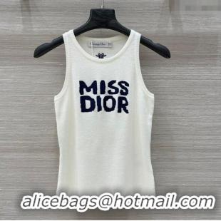 ​Top Grade Dior Miss Dior Wool Cardigan Vest 0411 White/Black 2025