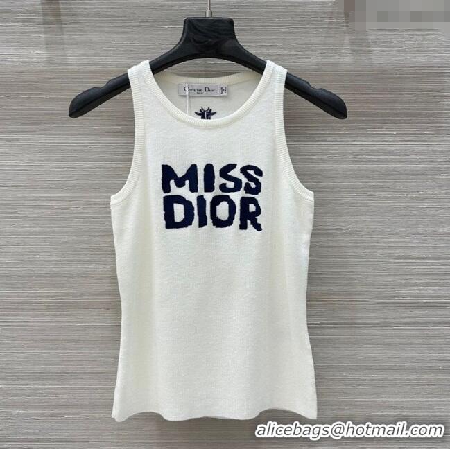 ​Top Grade Dior Miss Dior Wool Cardigan Vest 0411 White/Black 2025