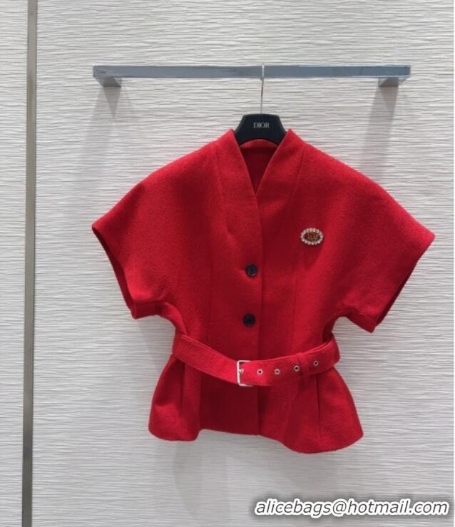 Top Quality Discount Dior Shirt and Skirt Set 250430044 Red 2025