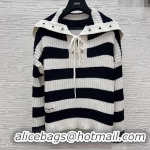 New Fashion Dior Striped Sweater 042977 White/Black 2025