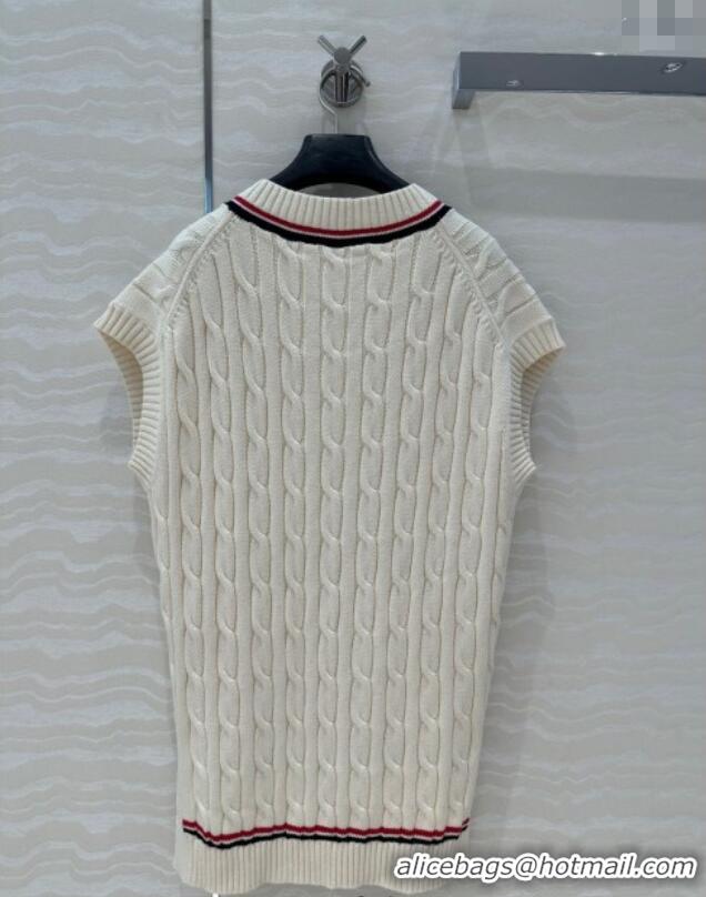 Well Crafted Dior Knit Vest 042987 White 2025
