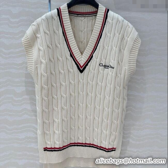 Well Crafted Dior Knit Vest 042987 White 2025