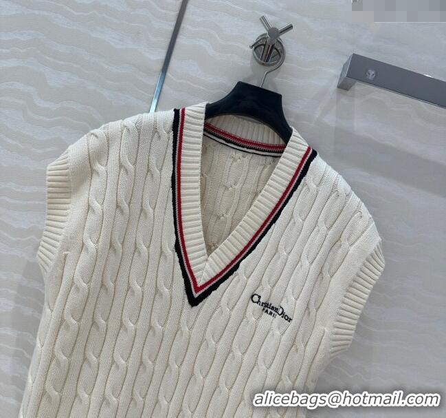 Well Crafted Dior Knit Vest 042987 White 2025