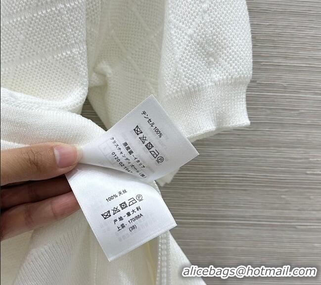 Cheap Price Dior Knit Shirt and Pants Set 042994 White 2025