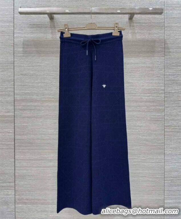 Top Quality Design Dior Knit Shirt and Pants Set 042994 Blue 2025