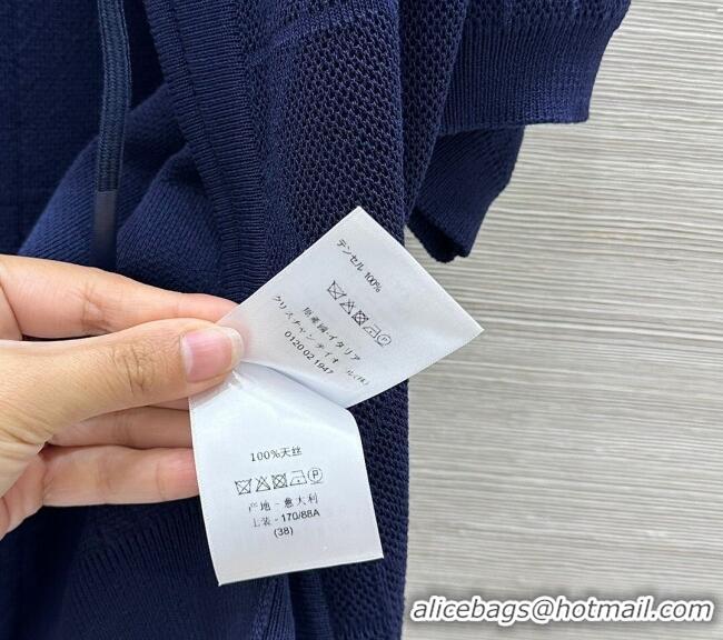 Top Quality Design Dior Knit Shirt and Pants Set 042994 Blue 2025
