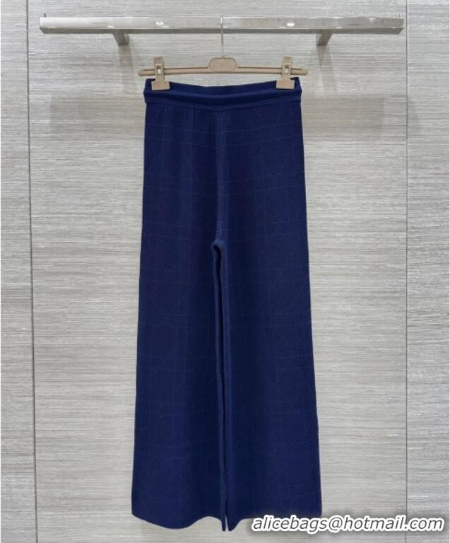 Top Quality Design Dior Knit Shirt and Pants Set 042994 Blue 2025