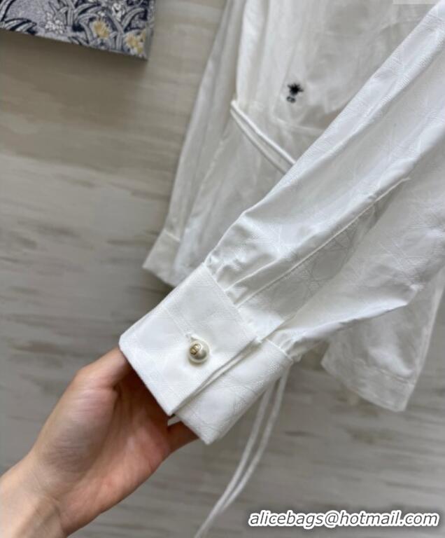 Inexpensive Dior Shirt with Belt Strap 30031 White 2025