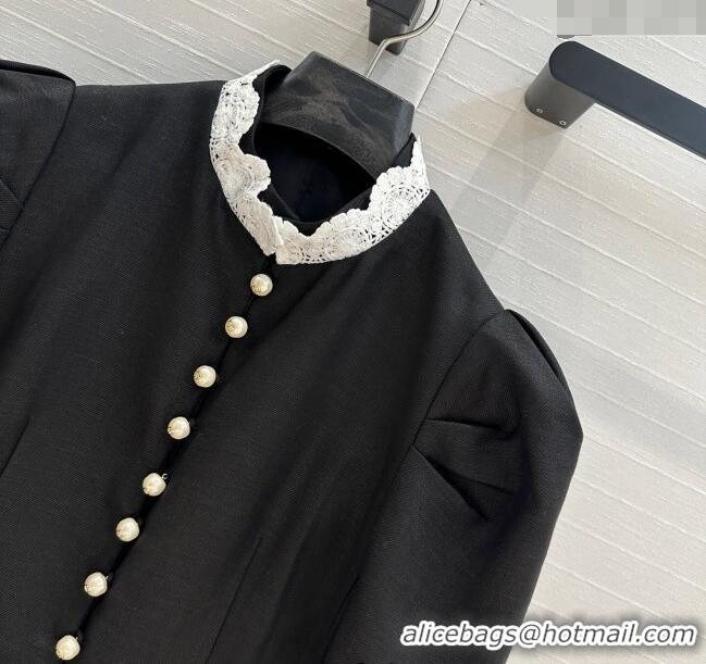 Well Crafted Discount Dior Tencel Linen Shirt 30062 Black 2025