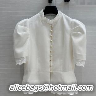Best Grade Dior Tencel Linen Shirt 30062 White 2025