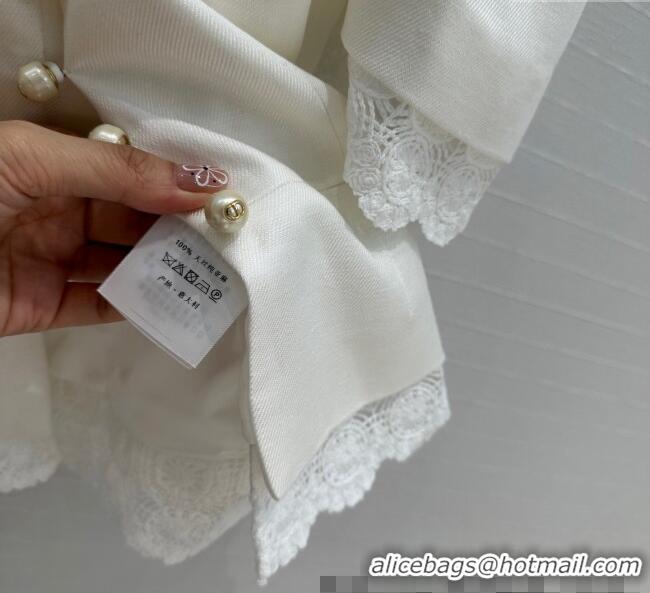 Best Grade Dior Tencel Linen Shirt 30062 White 2025