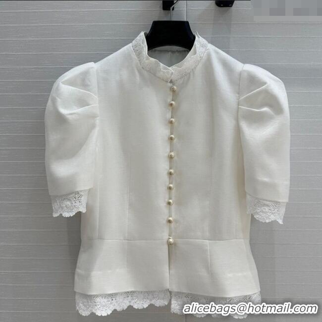 Best Grade Dior Tencel Linen Shirt 30062 White 2025