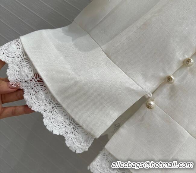 Best Grade Dior Tencel Linen Shirt 30062 White 2025