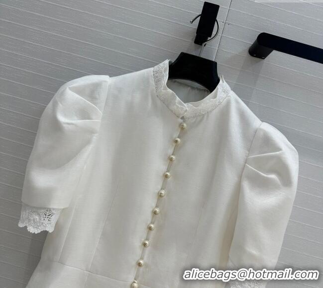 Best Grade Dior Tencel Linen Shirt 30062 White 2025