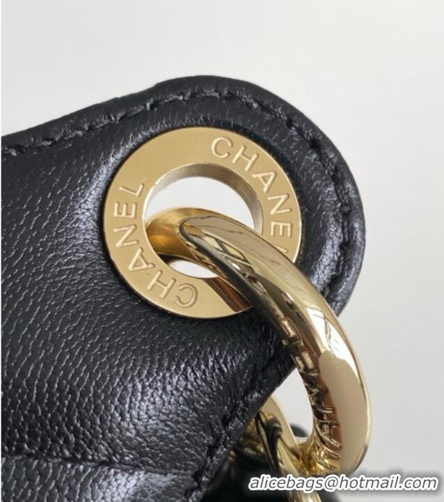 Luxury Cheap Chanel Mesh & Lambskin Clutch with Chain AP4573 Black 2025