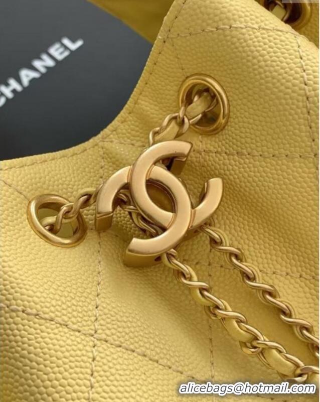 Promotional Chanel 25 Small Handbag in Grained Calfskin AS5293 Yellow Spring-Summer 2025