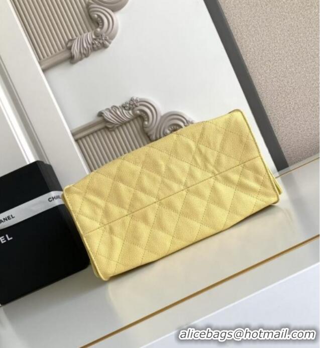 Promotional Chanel 25 Small Handbag in Grained Calfskin AS5293 Yellow Spring-Summer 2025