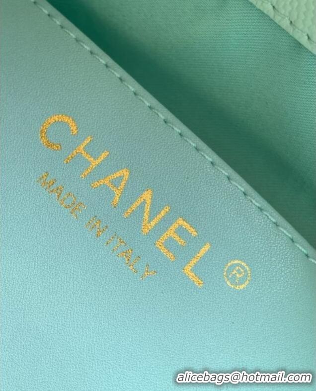 Buy Discount Chanel 25 Small Handbag in Grained Calfskin AS5293 Green Spring-Summer 2025