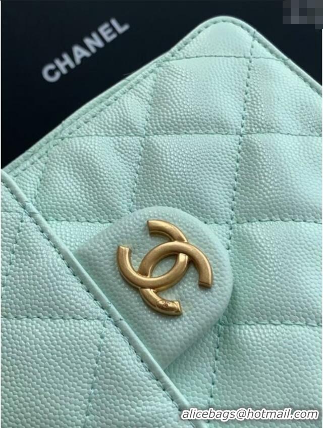 Buy Discount Chanel 25 Small Handbag in Grained Calfskin AS5293 Green Spring-Summer 2025